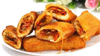 Spring Roll Recipe बिना शीट बनाये बिना मेहनत 15 मिनट में क्रिस्पी टेस्टी स्प्रिंग रोल बनाये Veg Roll