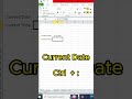 Current Date and Time Insert in Excel File I How to Insert Date in Excel #excel #exceltips #shorts