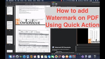 How to Add Watermark on PDF Pages Using Quick Action on MacOS Mojave
