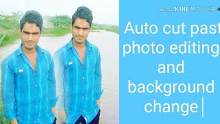 Auto cut past photo editing and background change screenshot 1