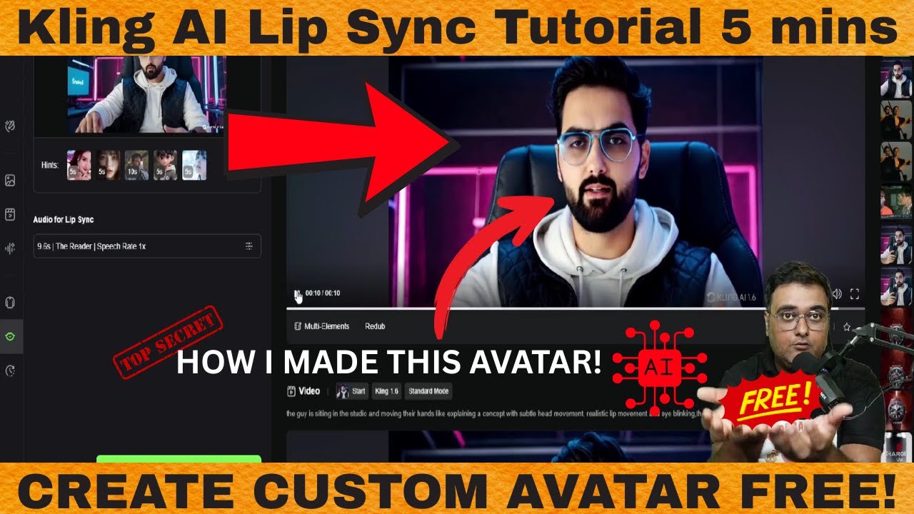 Kling AI Lip Sync Tutorial 🔥| Realistic AI Lip Sync with Any Avatar 🎭 | Kling AI Hindi Tutorial