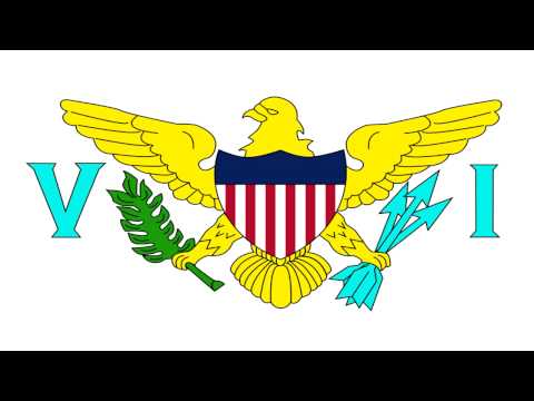 Bandera e Himno de Islas Vírgenes Americanas (Estados Unidos) - Flag of American Virgin Islands