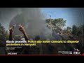 Ebola protests: Police use water cannons to disperse protesters in Nanyuki