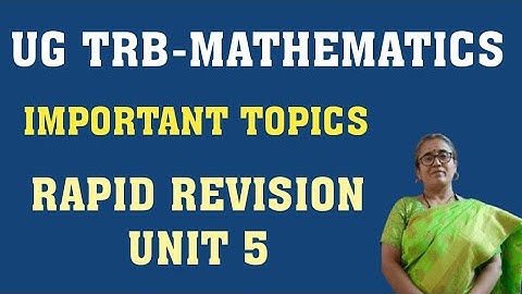 UG TRB MATHS -UNIT 5-ALGEBRAIC STRUCTURES-RAPID REVISION -IMPORTANT TOPICS #ugtrbmaths