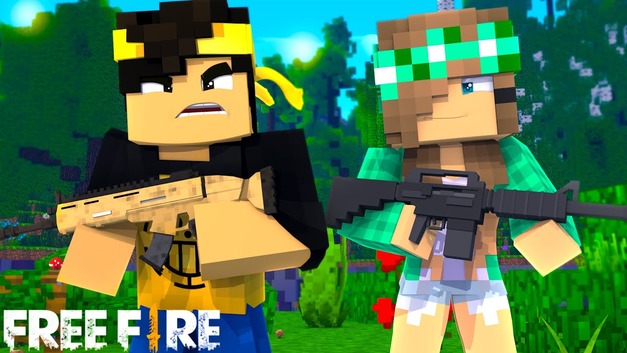 FREE FIRE NO MINECRAFT !! - *INCRÍVEL* 