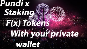 Pundi x Staking F(x) tokens with your private wallet
