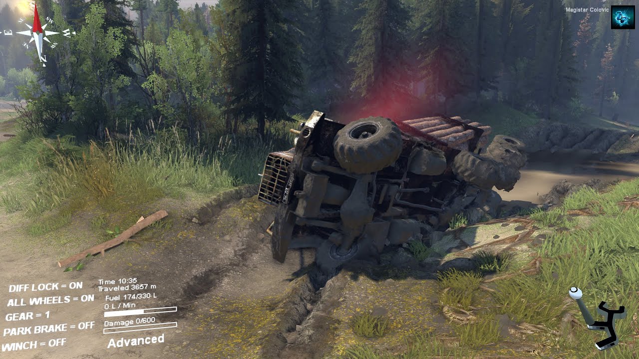 Spintires - KRAZ 255 Delivering Logs - The River Map