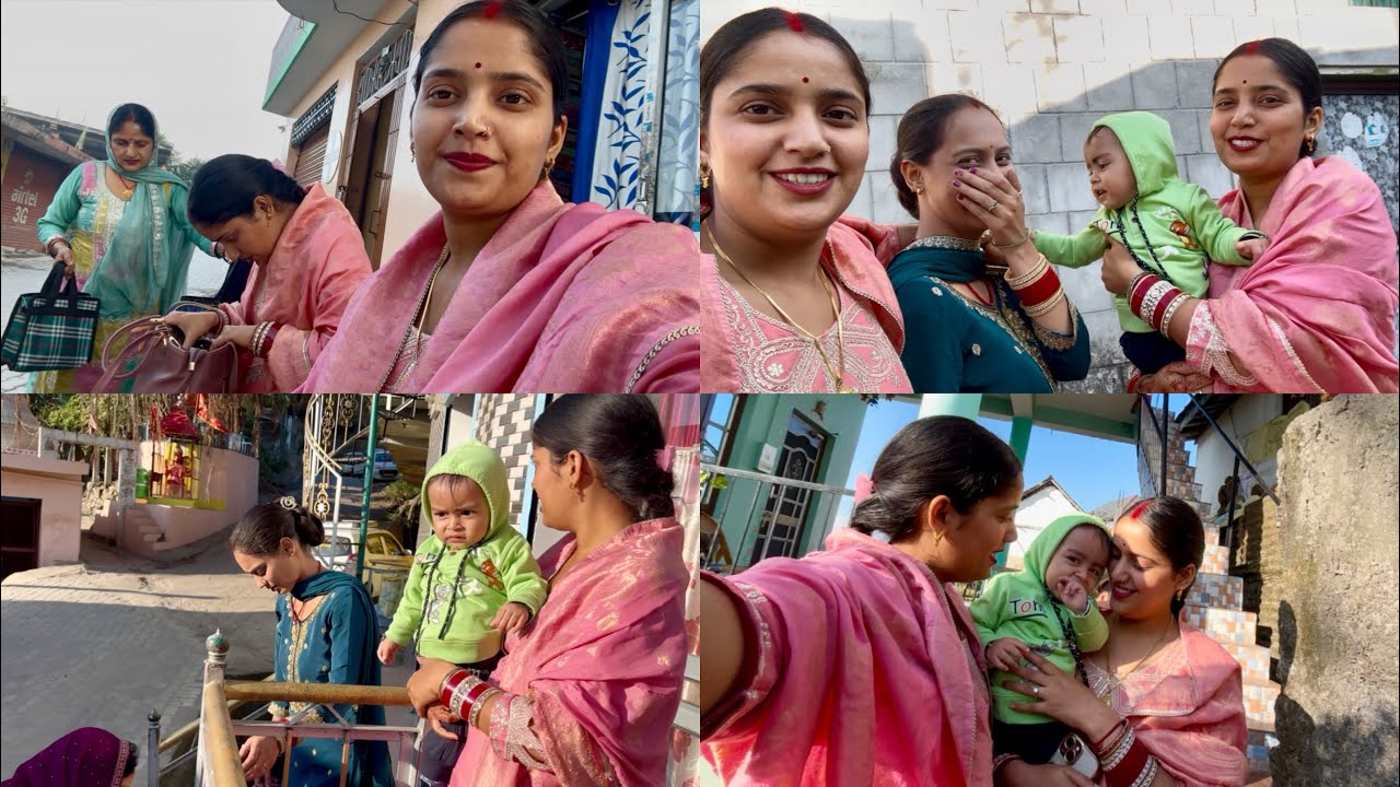 आज सभी की छुट्टियाँ ख़त्म हो गई 😌#twins #himachal #village 