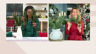 Simply Stunning Set of 5 24" Long Needle Pine Sprays by Janine Graff on QVC