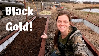 How To Fill A Raised Bed For Less Than $25 | Preparing Our Raised Bed Garden!!
