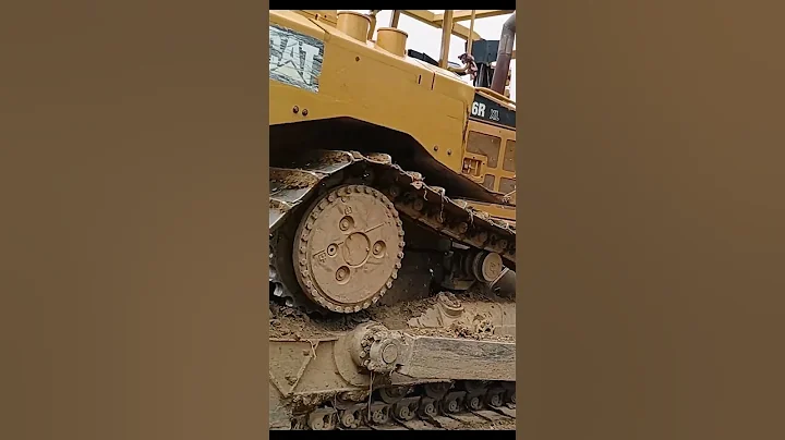 Excellent Work Operator Bulldozer Caterpillar D6R XL Works Smoothing Plantation Roads