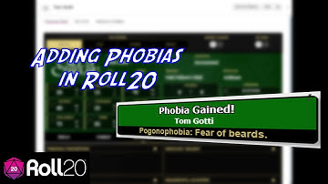 Adding Phobias to the Call of Cthulhu Sheet in Roll20