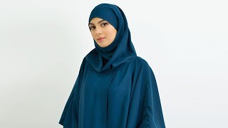 Comment porter la Abaya avec style? Abaya parapluie + cape avec hijab intégré 2