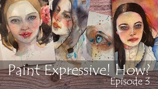 Step Three of How to Paint Expressive Portraits in Watercolour