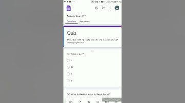 How to make an answer key on Google Forms!