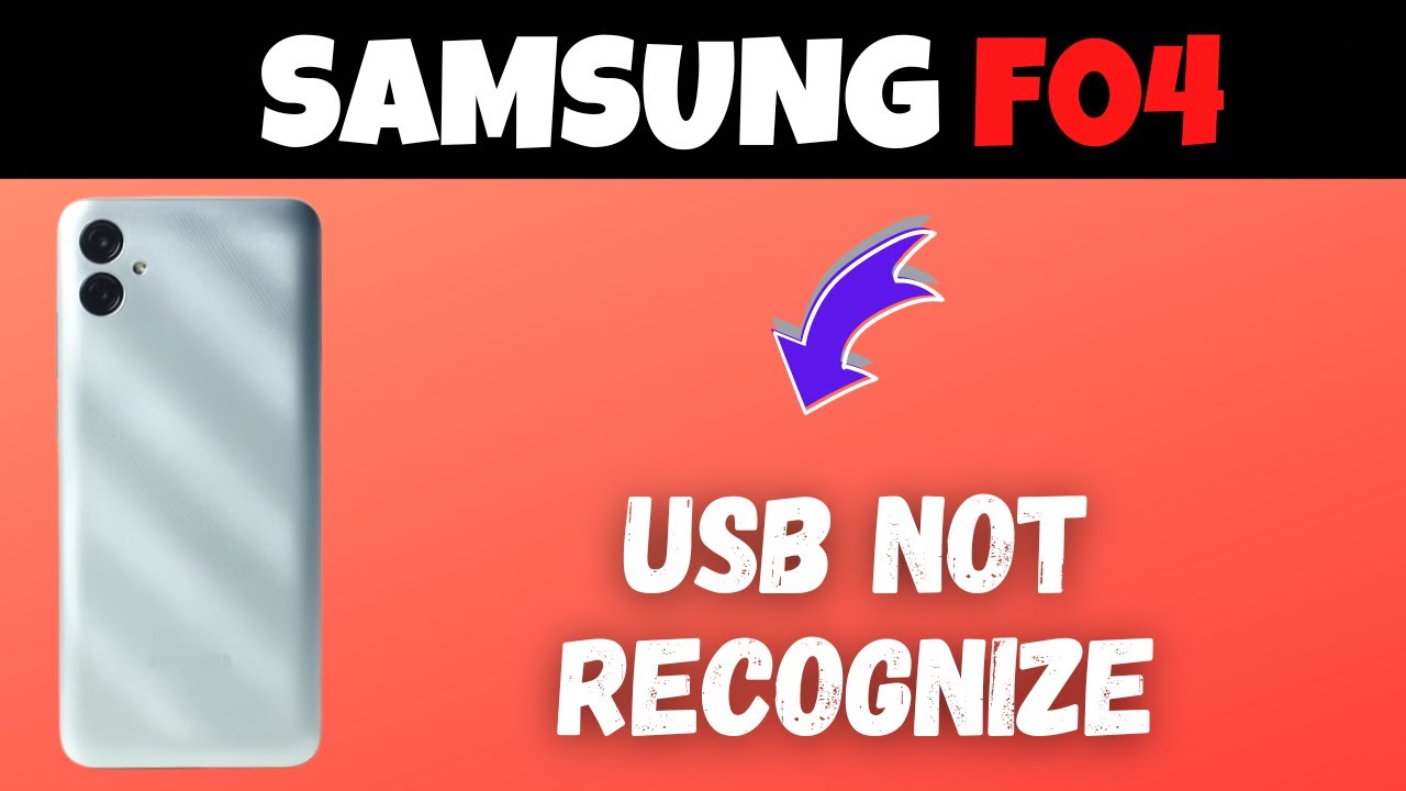 Samsung Galaxy F04 USB Not Recognize Problem Solved YouTube