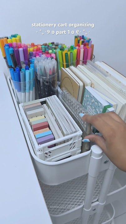 organizing my #stationery featuring #ikea #raskog ! #organization #stationeryhaul #asmr #aesthetic