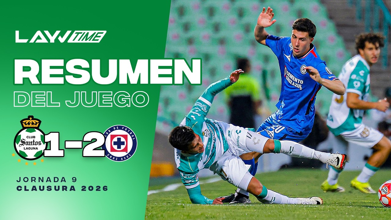 ¡POLÉMICA, GOLAZOS Y TRIUNFO CELESTE! | Resumen y Goles | Santos 1 - 2 Cruz Azul | Layvtime
