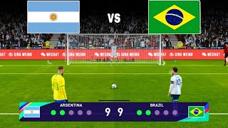 ARGENTINA VS BRAZIL ! MESSI VS NEYMAR ! PENALTY SHOOTOUT 🇦🇷🇧🇷