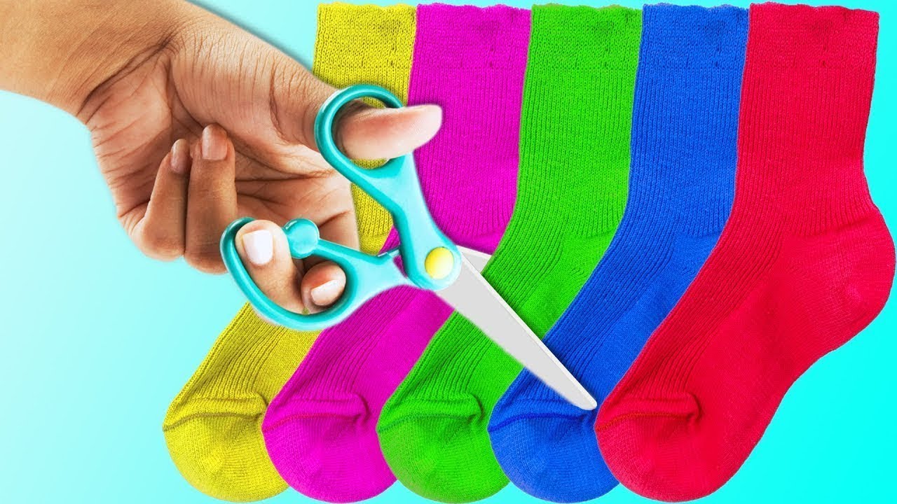 14 TRUQUES INCRÍVEIS E ARTESANATOS COM MEIAS