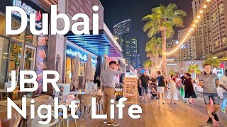 Dubai [4K] Night Life. JBR ( Jumeirah Beach Residence ) Night Walking Tour 🇦🇪