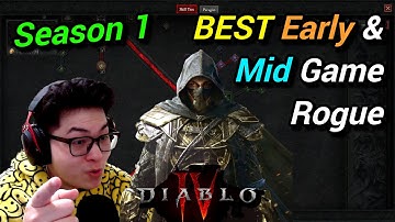 Diablo 4 - Season 1 Best Rogue Leveling Build - Early & Mid Game - Level 1 to 50 - FULL GUIDE!