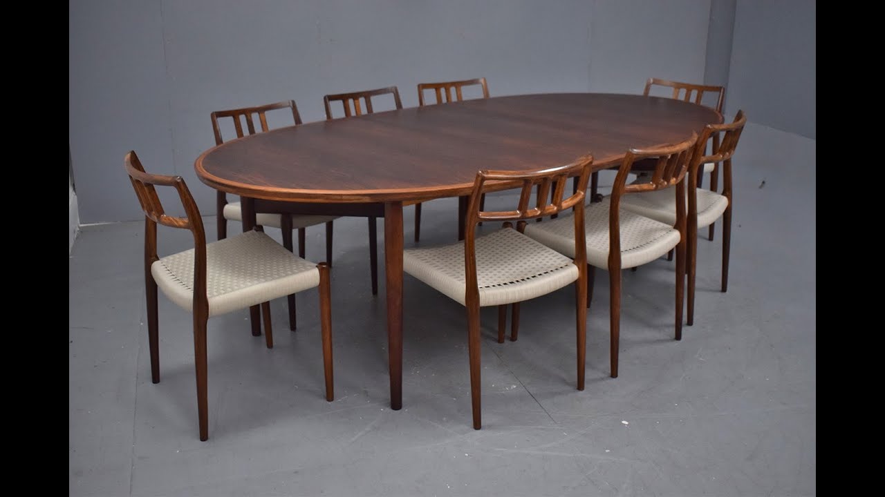Arne Vodder Rosewood Model 212 dining table