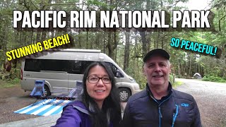 RV Camp on Vancouver Island at Pacific Rim National Park