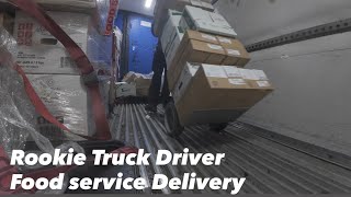 Rookie Truck Driver Delivers Food OVERNIGHT! (Local CDL Truck Driver)