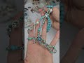 A necklace design using two-hole slider beads as the pendant. #jewelrymaking