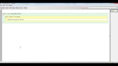 Print "Hello World" Message in BlueJ