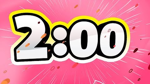 Fun 2 Minute Countdown Timer Colorful Cartoon Text