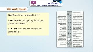 Ch 3 | S.R. publications | Computer | Class 7 |  Adobe Flash CS6 - Tools Introduction | For children