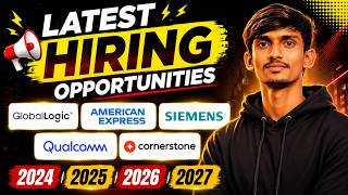 GlobalLogic, Amex, Qualcomm, Cornerstone & Siemens Hiring Freshers 2026 | Latest IT Hiring 2026