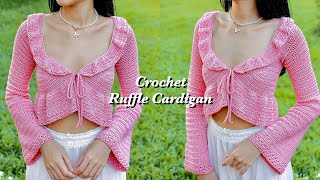 Crochet Bell Sleeves Cardigan Tutorial | Chenda DIY