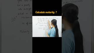 Calculate molarity #chemistry #generalchemistry #ytshorts #tricks #iitjam