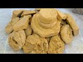 Asmr. Masterpiece yellow mud dirt dry crumbling