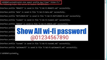 CMD : Find all Wi-Fi passwords with only 1 command | Windows 10/8.1/8/7