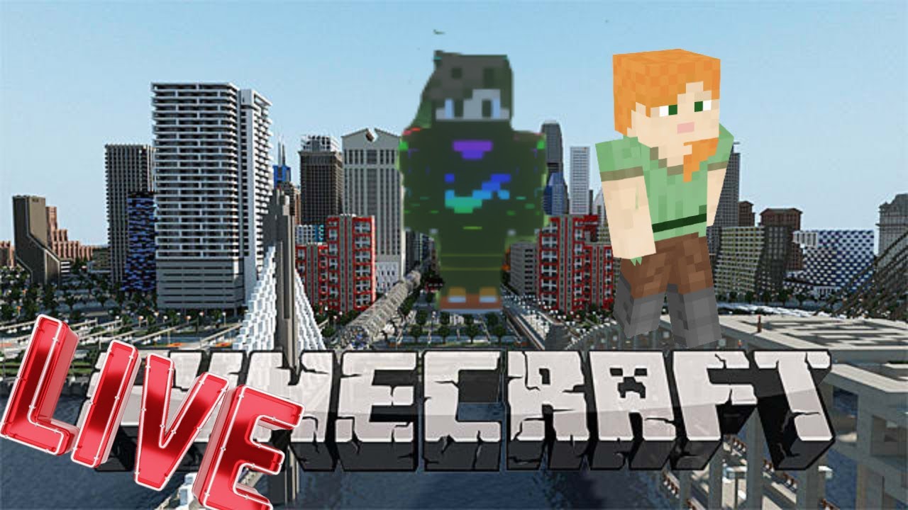 Making City In Minecraft Live - YouTube