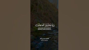 القارئ إدريس أبكر" قرآن كريم حالات واتس اب دينية 💛