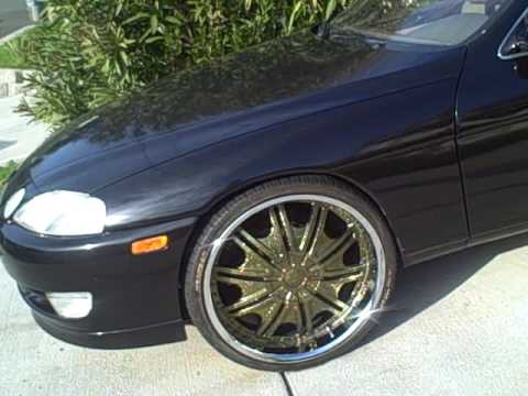 Budget Muscle 1994 Lexus SC400 on 22in Gold Gio Wheels