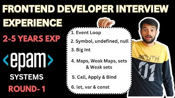 2024  @Epam(part 1) frontend interview questions and answers|3-5 year experience |Detailed answer🔥