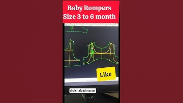 Baby Romper Pattern Tutorial ✅ Baby bloomers pattern making #shorts #cad  #fashion #patternmaking