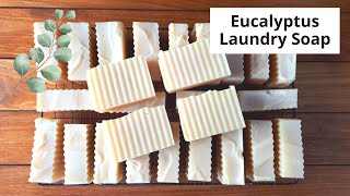 Eucalyptus Laundry Soap with Coconut and Rice Bran Oils (full demonstration and lather test)