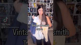 😎 #aerosmith #vintageshopping #vintagestyle #musicstyle #thrift #thrifting #rocknroll #fashionstyle