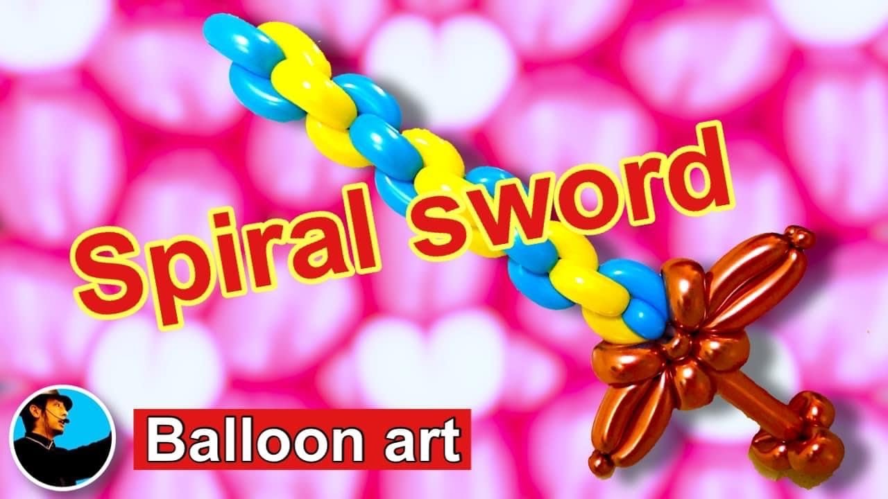 Balloon art 142】 Spiral sword (スパイラルソード) #balloonart