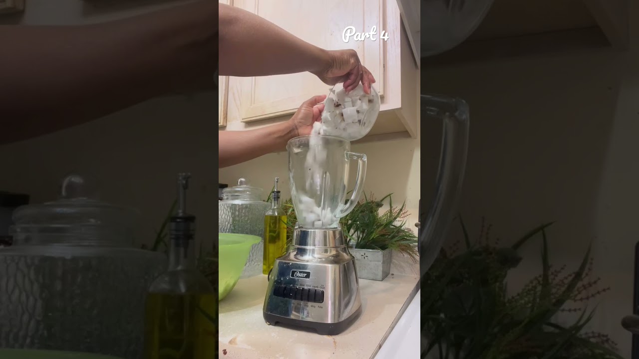 Haitian Kremas: Part 4 - Put the coconut 🥥 into the blender 