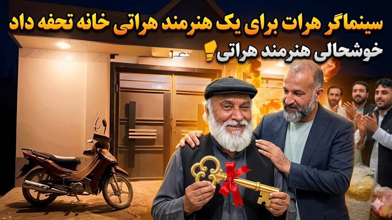 از آلمان تاهرات تحفه خاص برای یک هنرمند هراتی یک باب منزل مسکونی . 