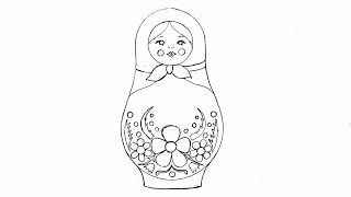 Как нарисовать русскую матрешку с узорами: инструкция от EvriKak Как нарисовать русскую матрешку с узорами: инструкция от EvriKak