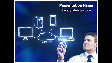 Cloud Computing Concept PowerPoint Template | thetemplatewizard.com